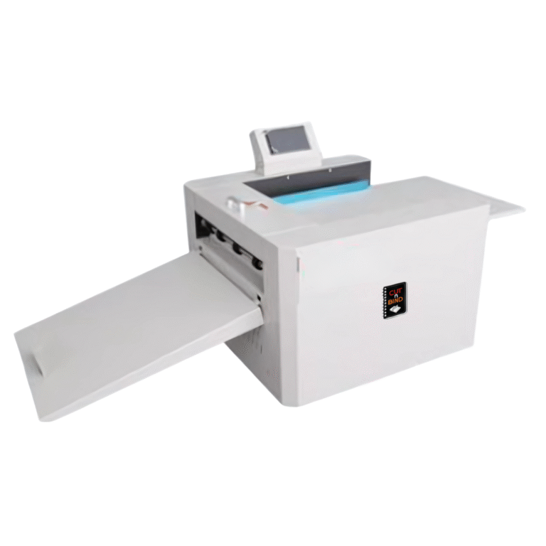 Paper creasing machine with cutnbind logo - png