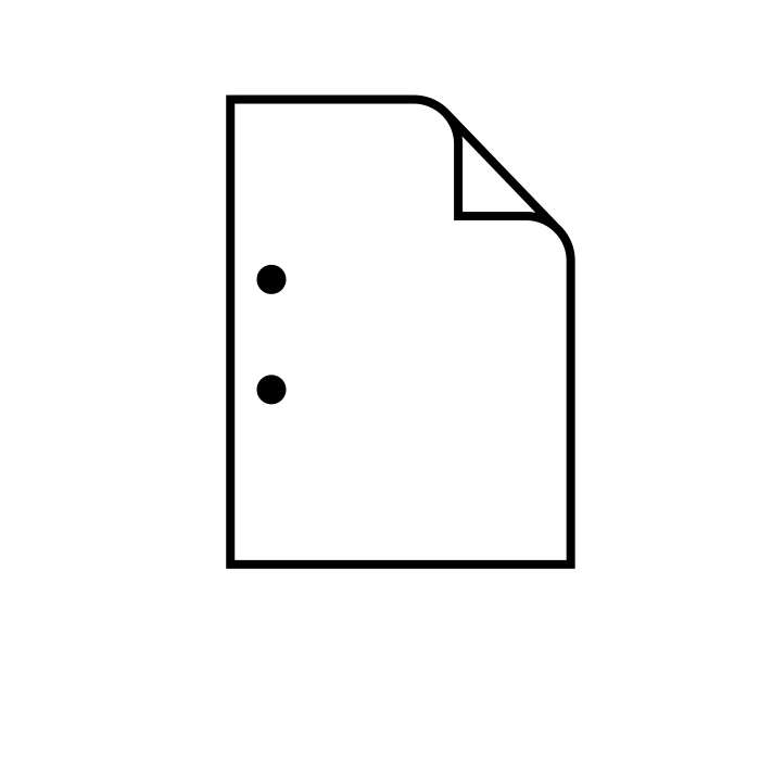 A paper with two holes.